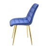Cadeira metal, veludo azul SD1895