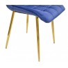 Cadeira metal, veludo azul SD1895