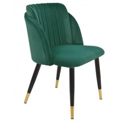 Cadeira metal, veludo verde SD173