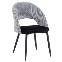 Cadeira Metal, veludo cinza SD2124