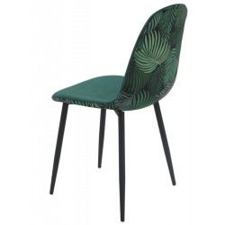 Cadeira metal, veludo verde SD2188