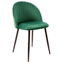 Cadeira metal, veludo verde SD2236