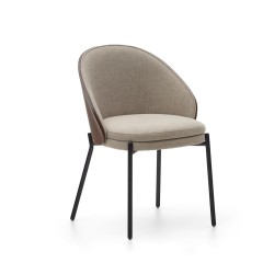 Cadeira Metal, Madeira e Tecido LF1603