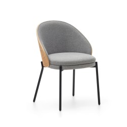 Cadeira Metal, Madeira e Tecido LF1604
