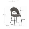 Cadeira Metal + Tecido L1516