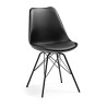 Cadeira metal e polipropileno preto SD2613