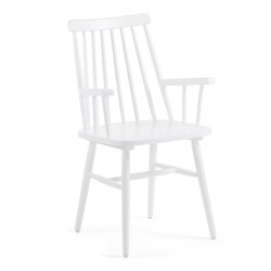 Cadeira Madeira Branca c/ braços L1015